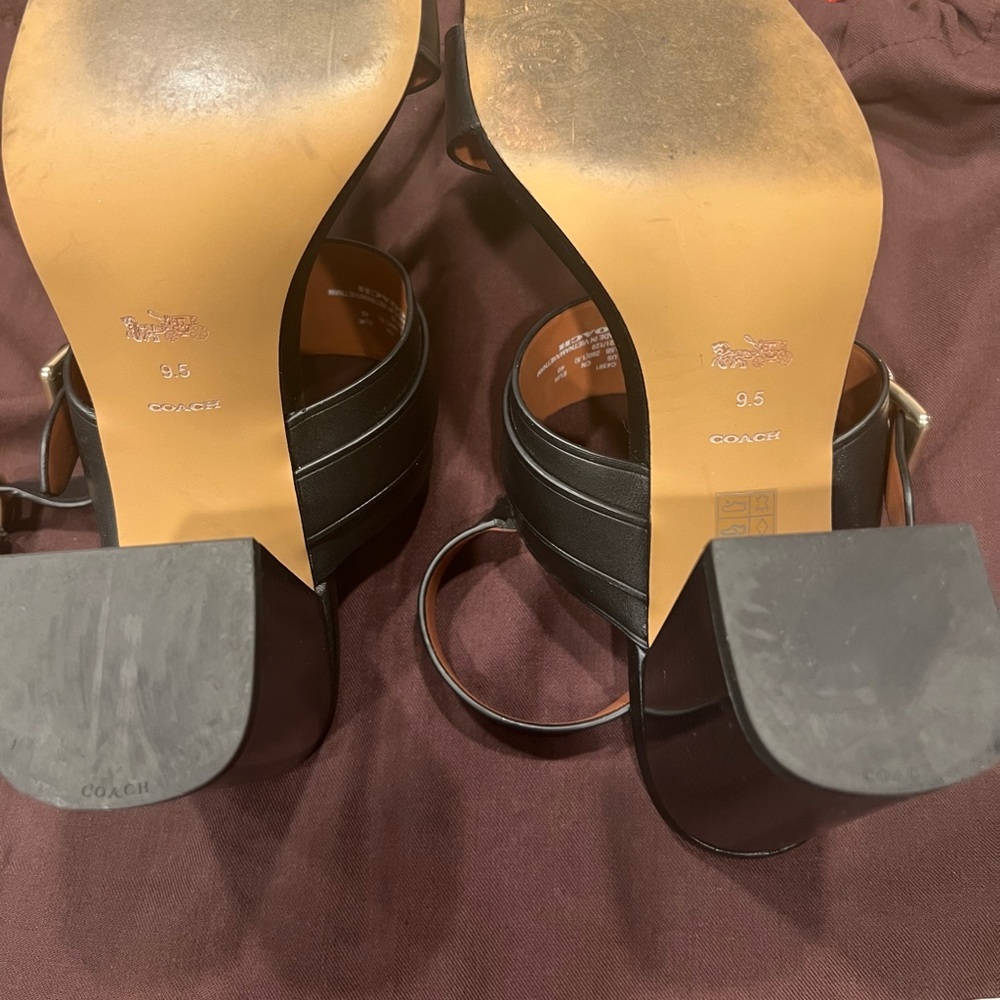 Coach Black Leather Heels - Picture 5 of 8